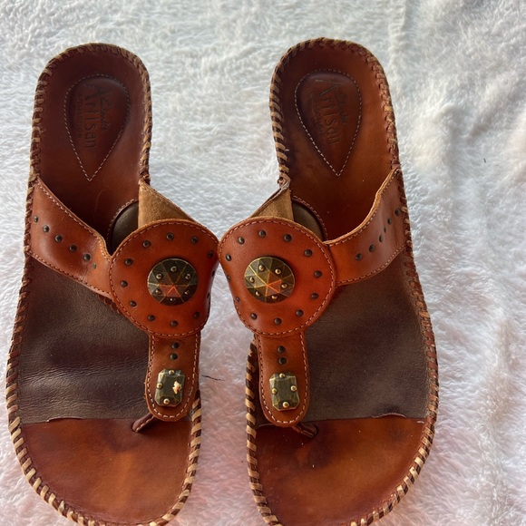 Clarks Shoes - Clarks Tan Leather Braided Detail Sandals